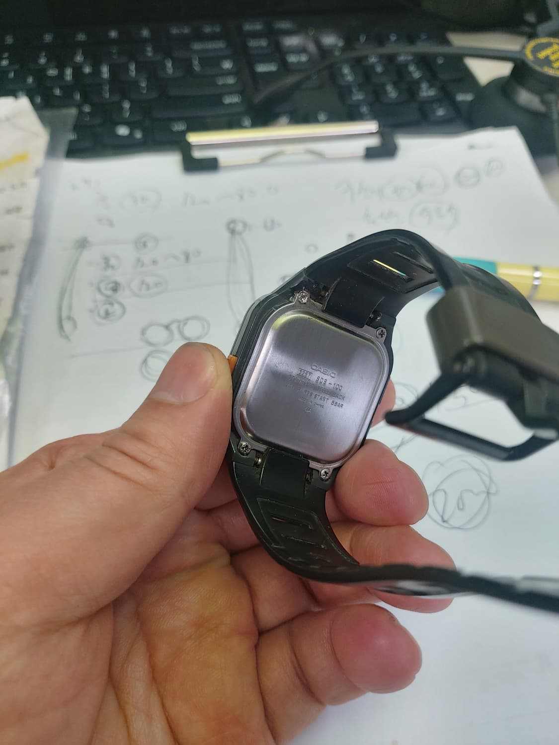 카시오 블랙 디지털 손목시계 상품이미지3