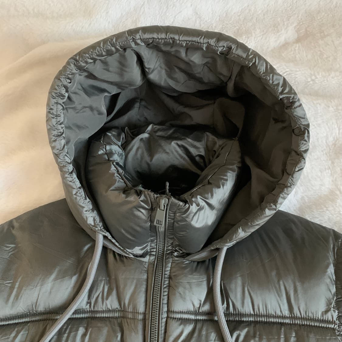 자라 ZARA 실버 그레이 패딩 후드 푸퍼 재킷 상품이미지5