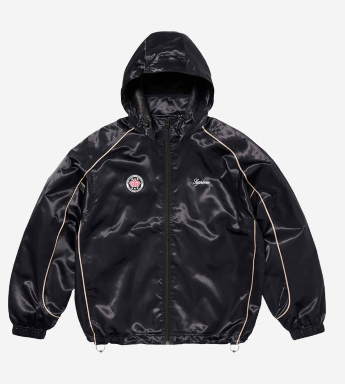 (NCT 마크) Supreme 슈프림 사틴 트랙자켓 라지 블랙 L 상품이미지1