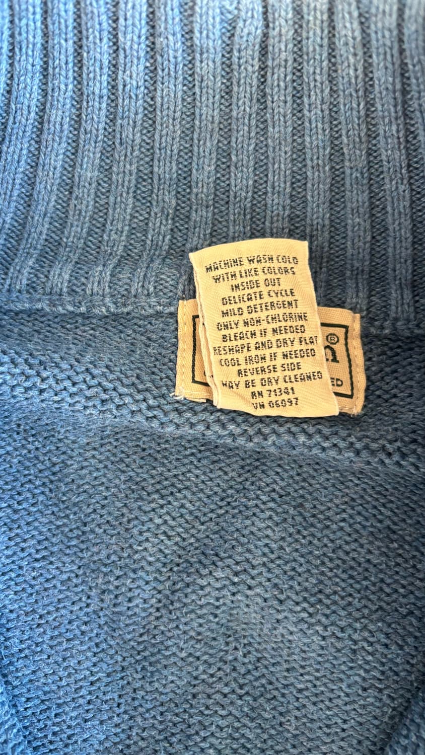 00s L.L.Bean Cotton Knit Zip-up 상품이미지5