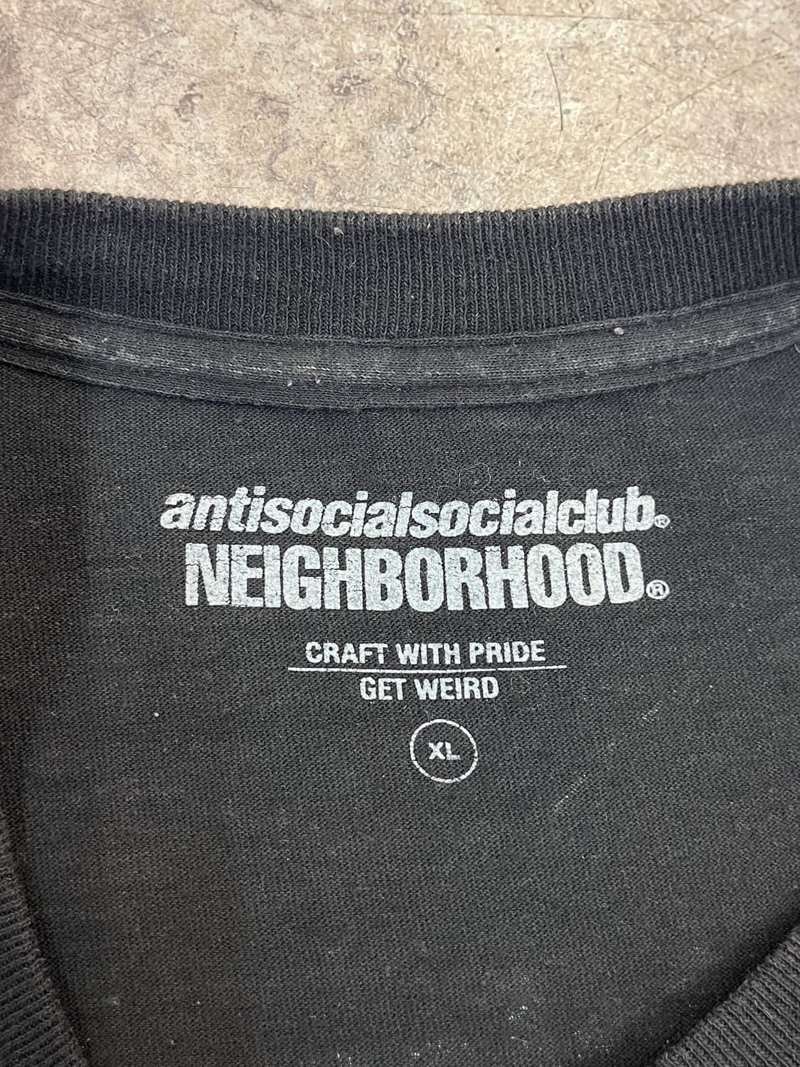 네이버후드 X 안티소셜소셜클럽 반팔티 블랙 XL #csz3228 상품이미지3