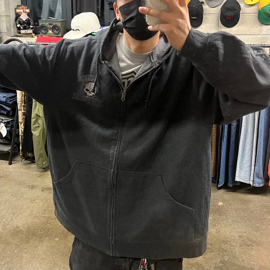 할리데이비슨 스컬 후드 집업 (110-115) 상품이미지7