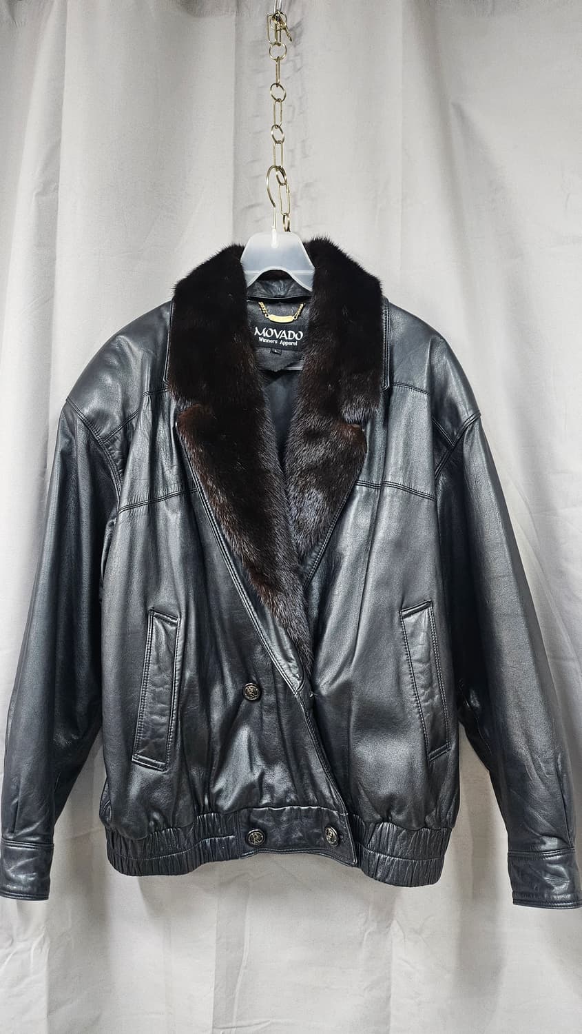 이태리   양가죽 밍크 카라 자켓  상품이미지2