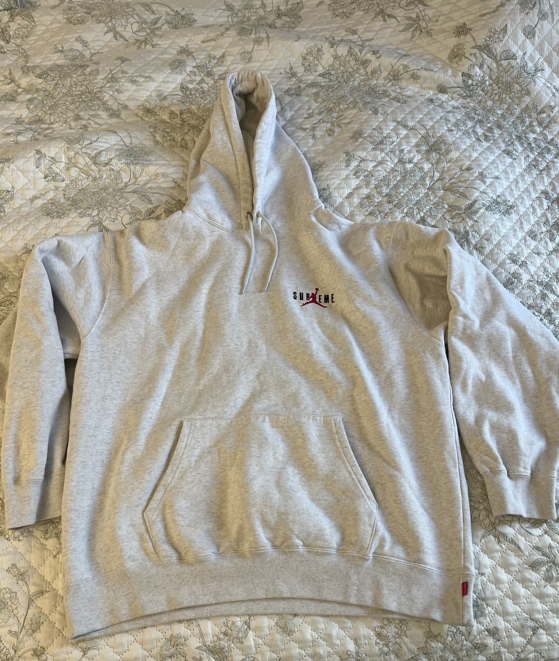 24FW 슈프림 X 조던 후드티 애쉬 그레이 상품이미지1