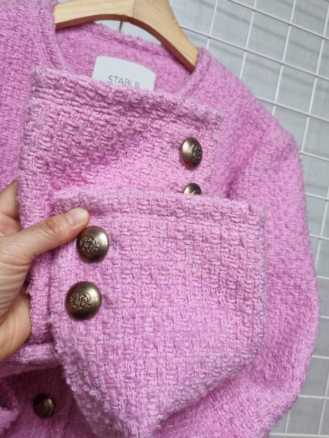 택포(새상품) STABLE 스테이블 트위드자켓 상품이미지3