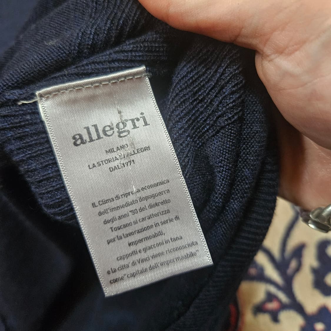 알레그리(allegri) in 밀라노 카라넥 네이비 니트 L size 상품이미지6