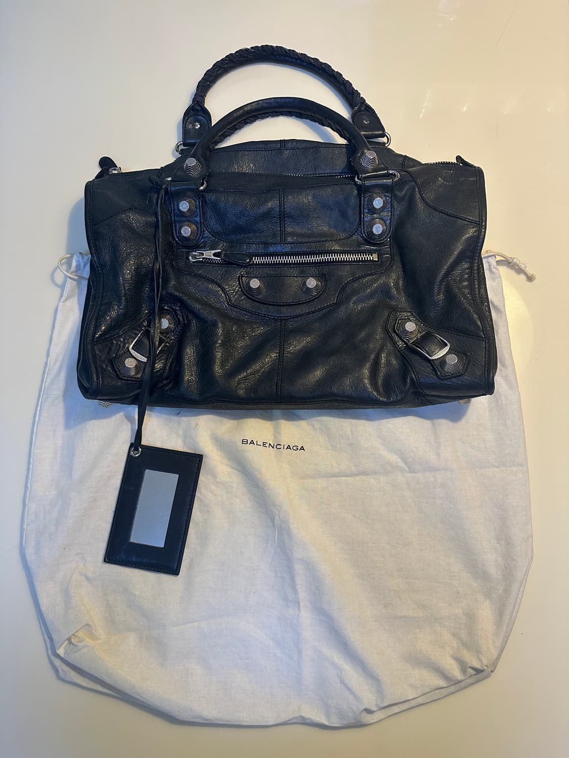 발렌시아가 모터백 라지 블랙 상품이미지2