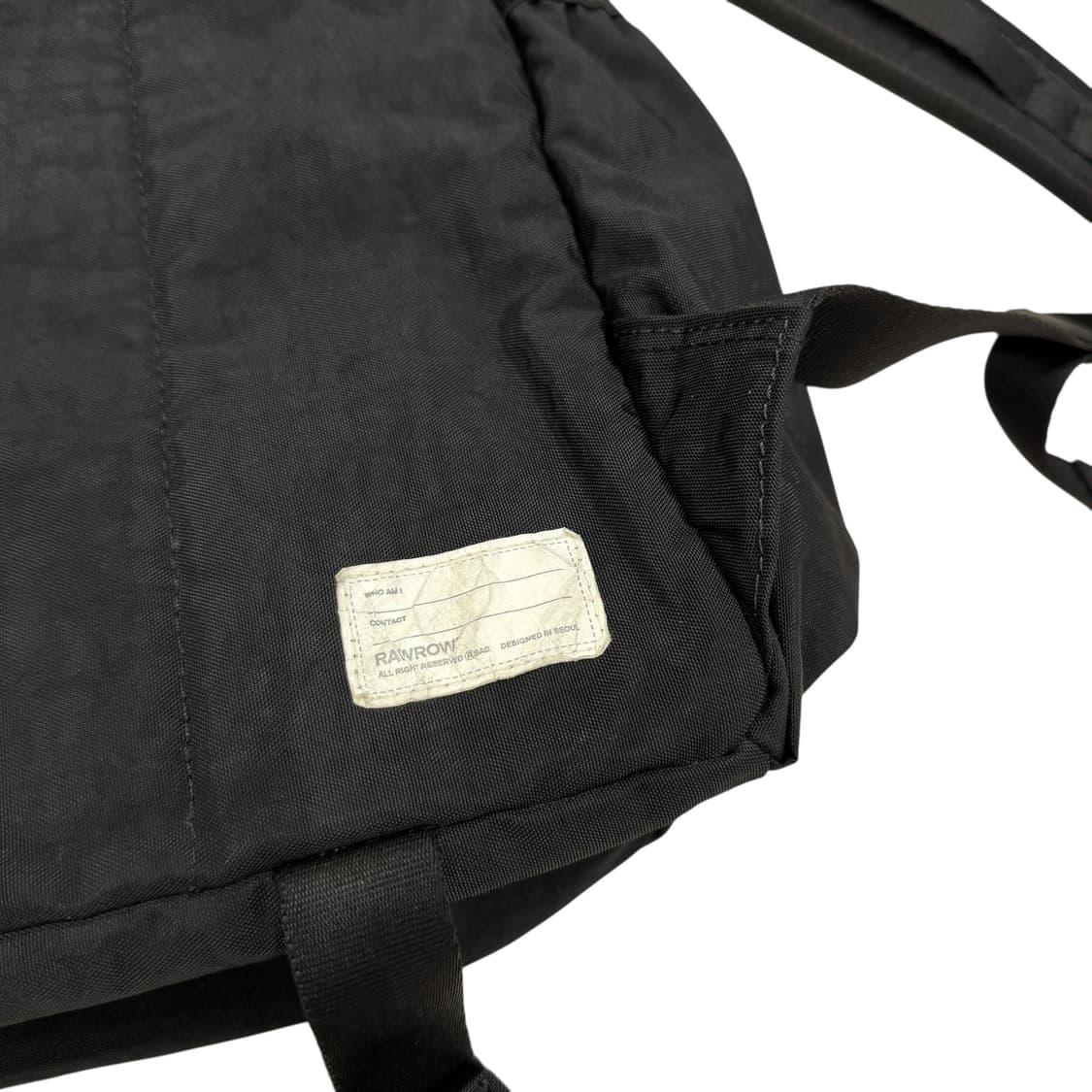 로우로우 750 드로우 스트링 나일론 백팩 가방 블랙 상품이미지3