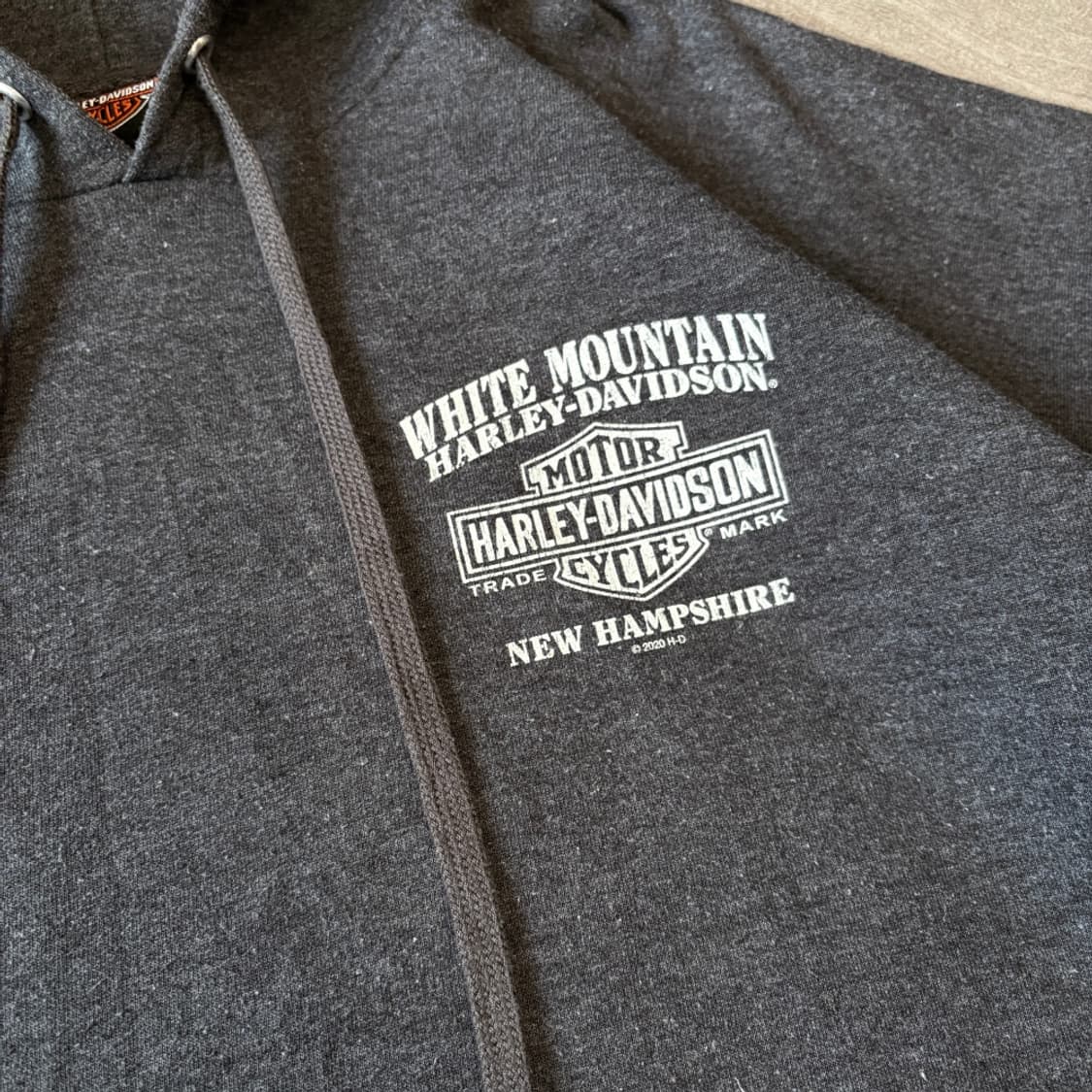 할리데이비슨 정품 다크 그레이 후디 후드티 상품이미지6