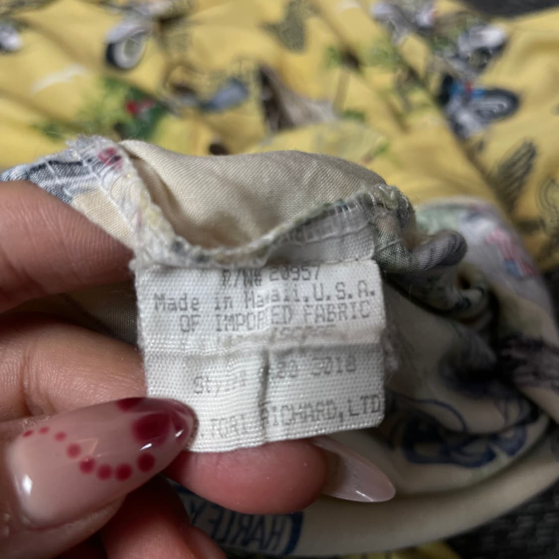 할리데이비슨 옐로우 야자수 하와이안 반팔 셔츠 L 상품이미지6