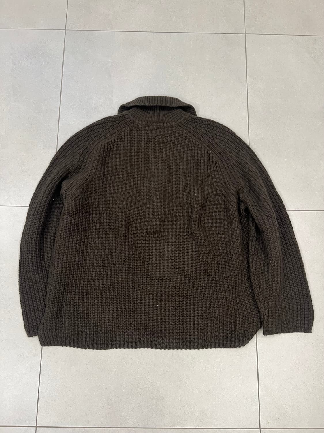 아르켓 헤비 울 니트 스웨터 카키브라운 M 상품이미지3