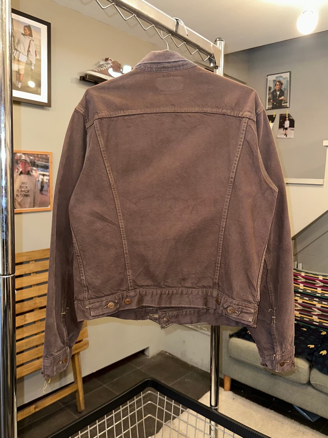 80’s Levi’s WPL 423 brown denim trucker  상품이미지9