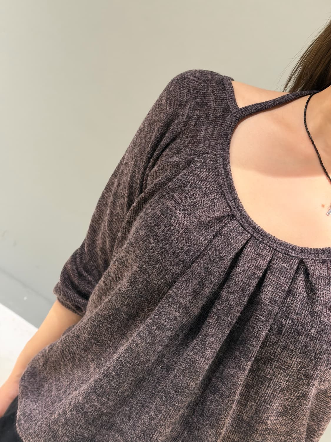 halter-neck pumpkin fit knit sleeve 상품이미지4