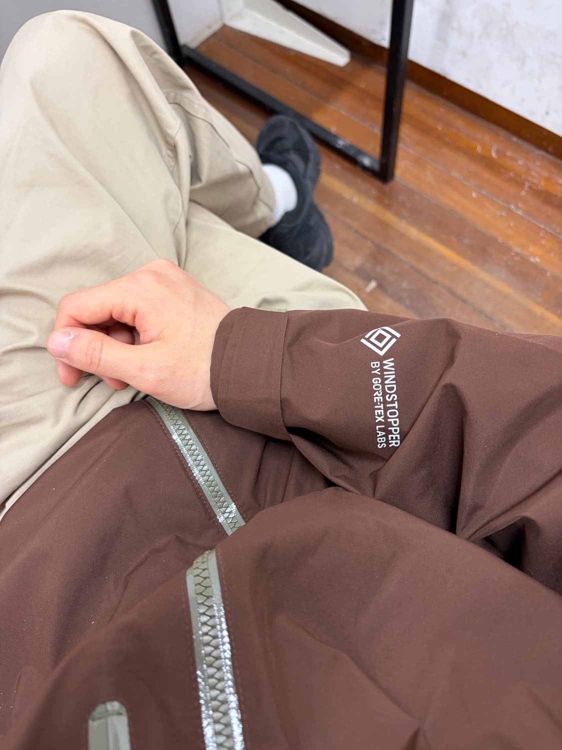 살로몬 고어텍스 윈드스토퍼 자켓 브라운 상품이미지3