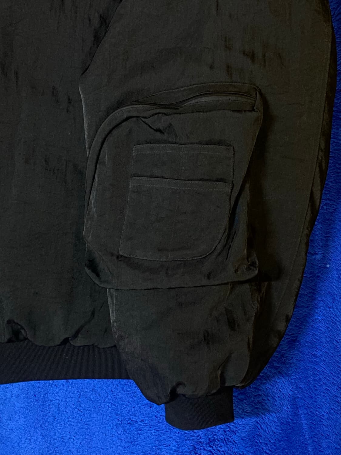 PAS 아워파스082 오버사이즈 블랙 후드 집업 New MA-1 상품이미지3