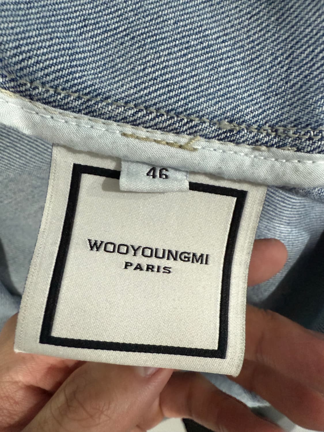 우영미 23ss 니캘로고 데님 셔츠 46 상품이미지3