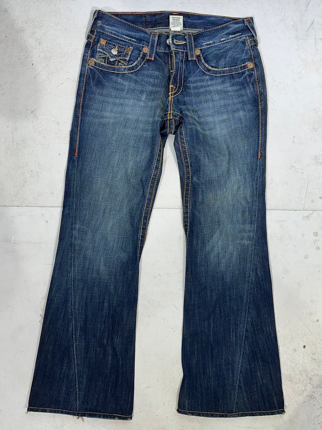 트루 릴리전 진청 부츠컷 플레어진 와이드 데님 팬츠 상품이미지4