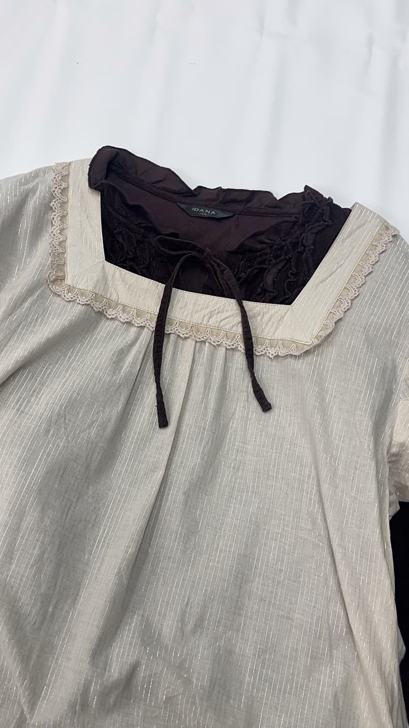 🥞쇼콜라깔 프릴 코디세트🥞 바선생 원피스 스퀘어 라떼갸루 히메 상품이미지5