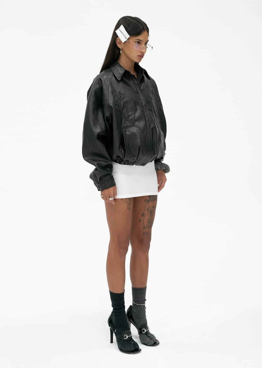 604service rose leather jacket 상품이미지4