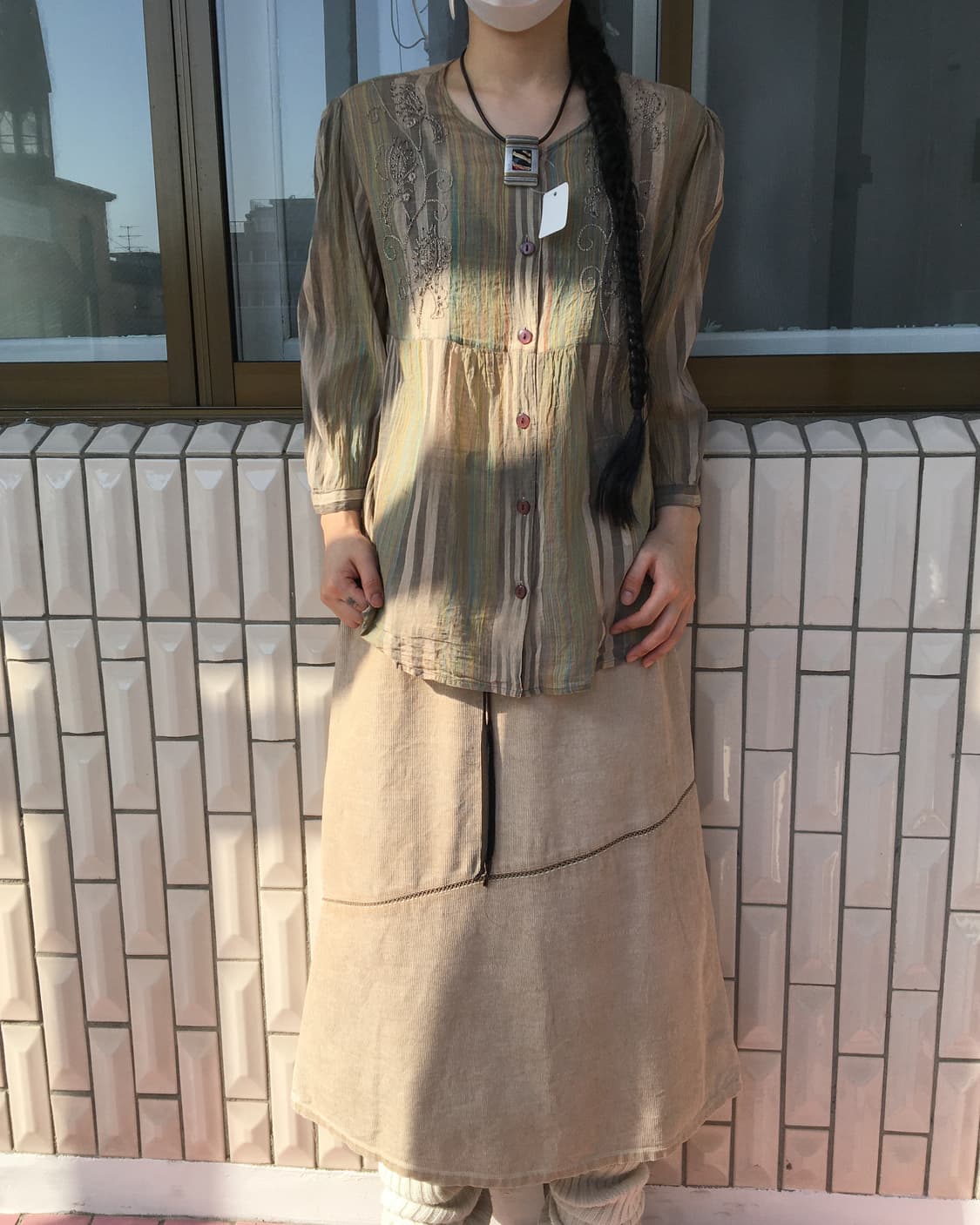 Line detail corduroy skirt 상품이미지6