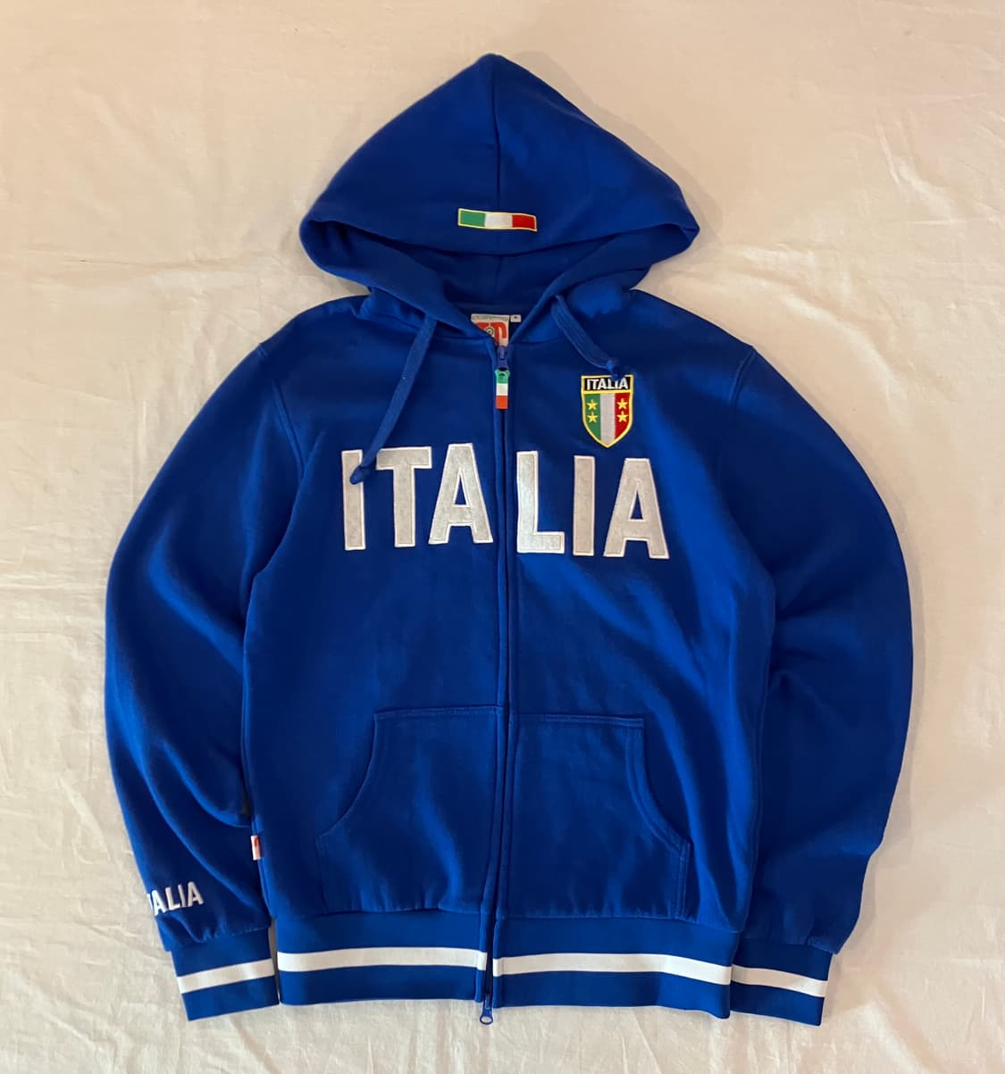 이탈리아 빈티지 빅로고 후드집업 블루 상품이미지1
