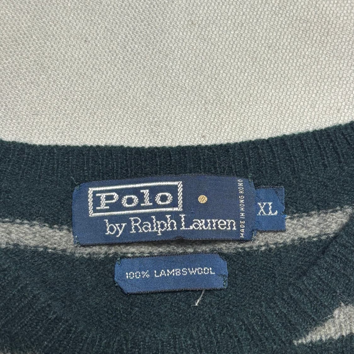 XL 폴로랄프로렌 화이트 포니 램스울 스트라이프 니트 상품이미지4