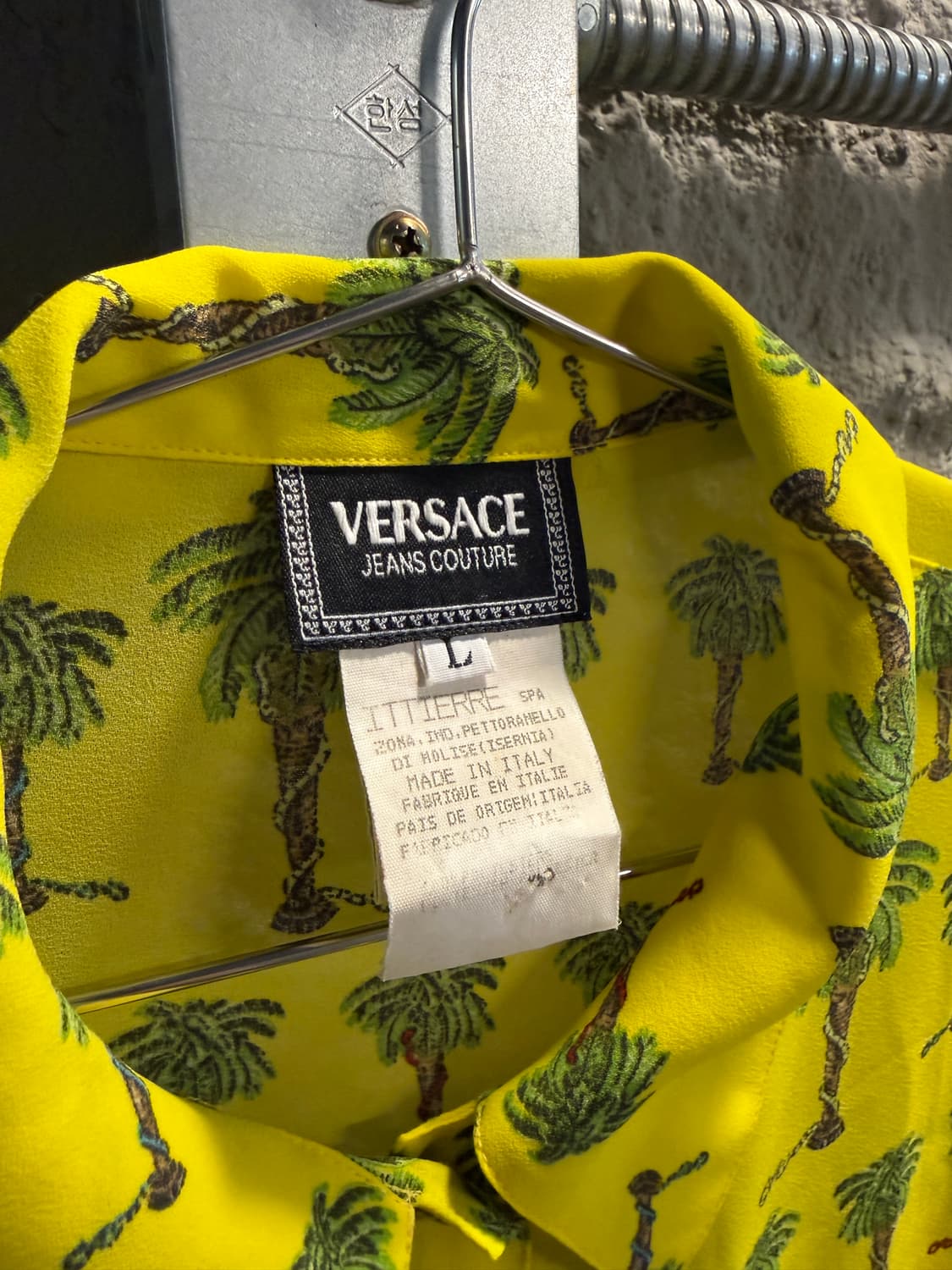 베르사체 진스 쿠튀르 빈티지 팜트리 셔츠 L 상품이미지5