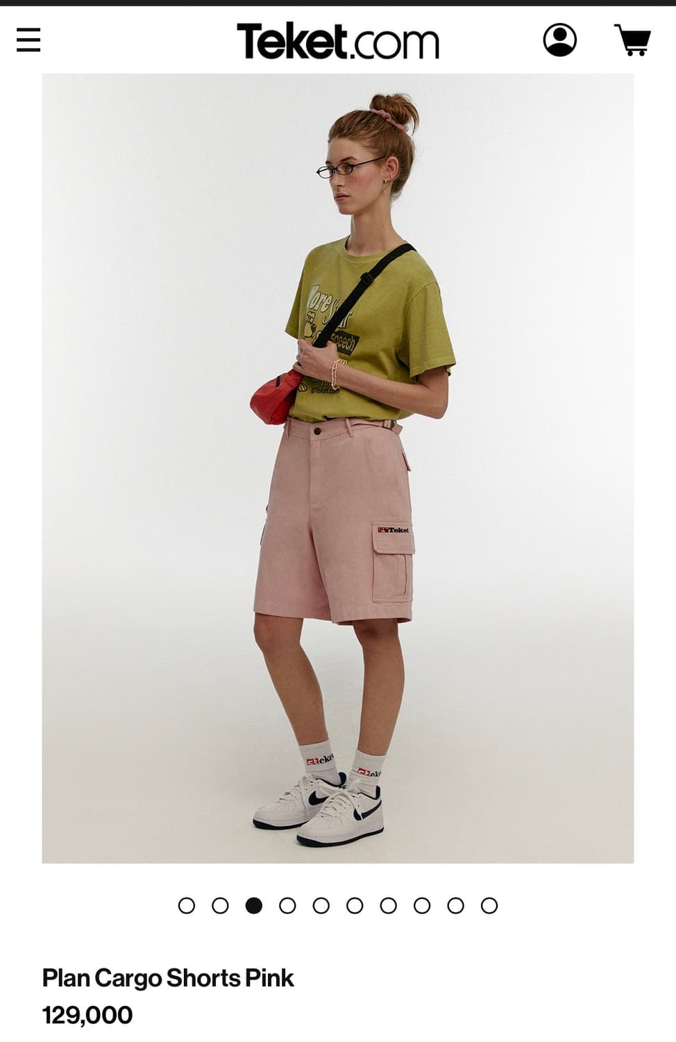 TEKET Plan Cargo Shorts Pink 상품이미지1