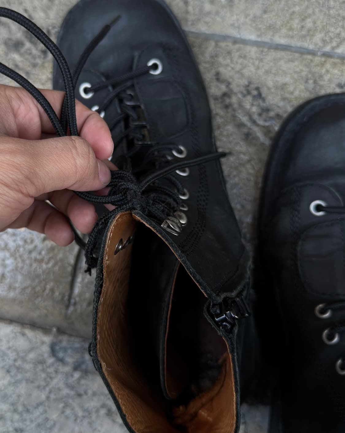 요지야마모토 뿌르옴므 매트블랙 바이커 부츠 상품이미지8