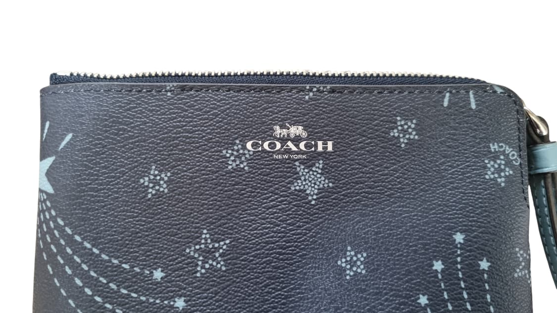 코치 코너 집 리스틀릿 위드 스타 프린트 지갑 카드지갑 상품이미지2