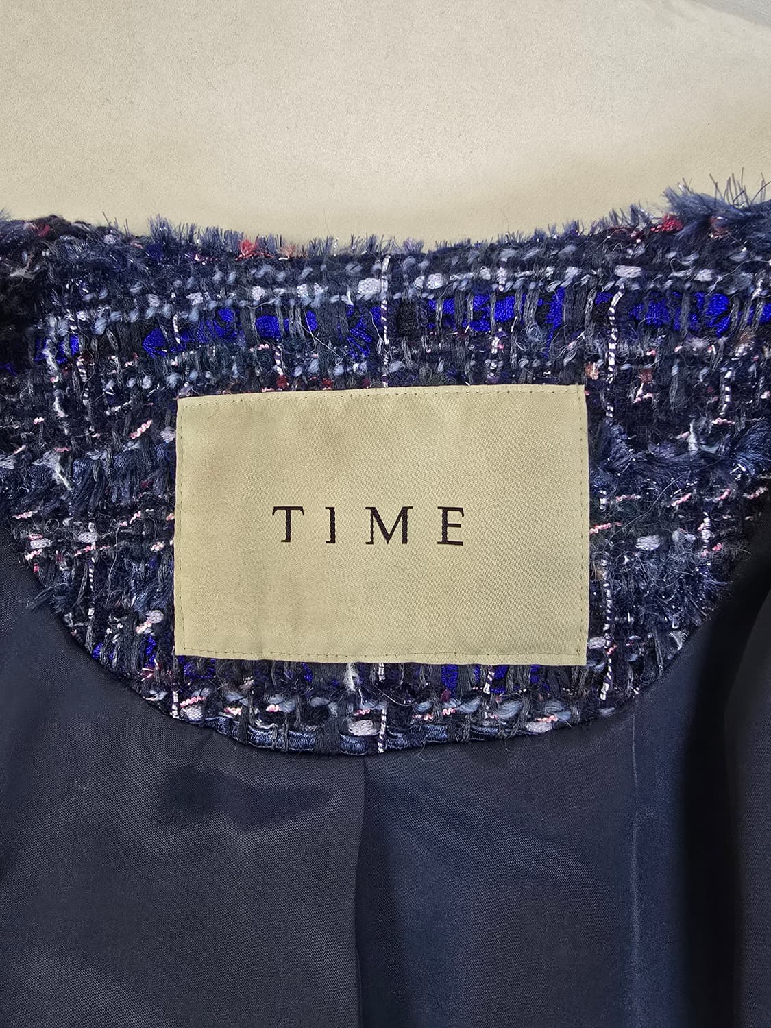 한섬 타임 화사한 색감 도톰 노카라 트위드자켓 상품이미지9