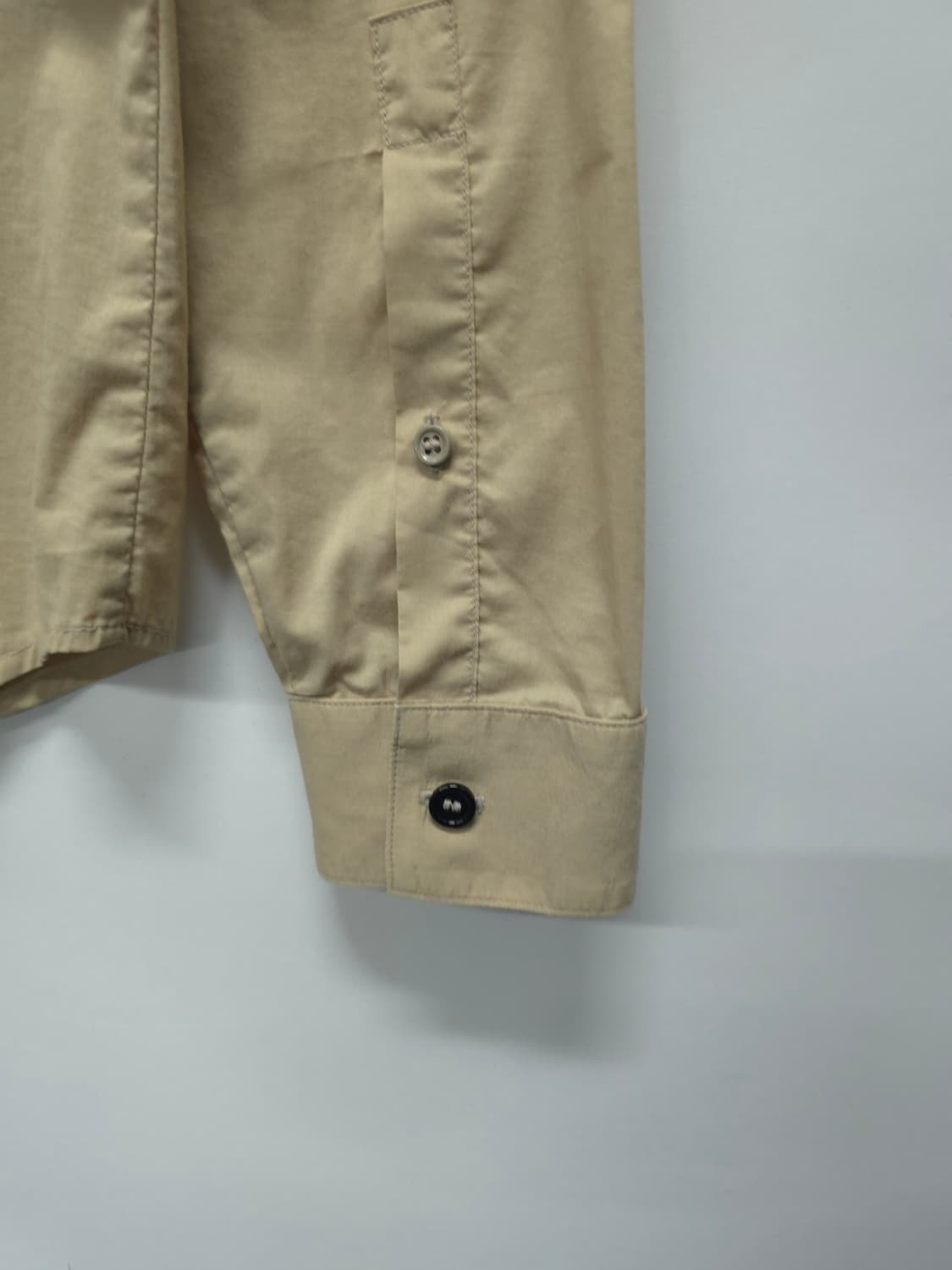 ​시스템 여성 베이지 히든 버튼 아주얇은 코튼 셔츠(66~66반) 상품이미지7