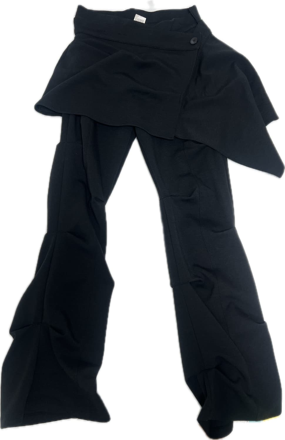 오호스 랩 오버 턱 팬츠 스커트 블랙 M 상품이미지1