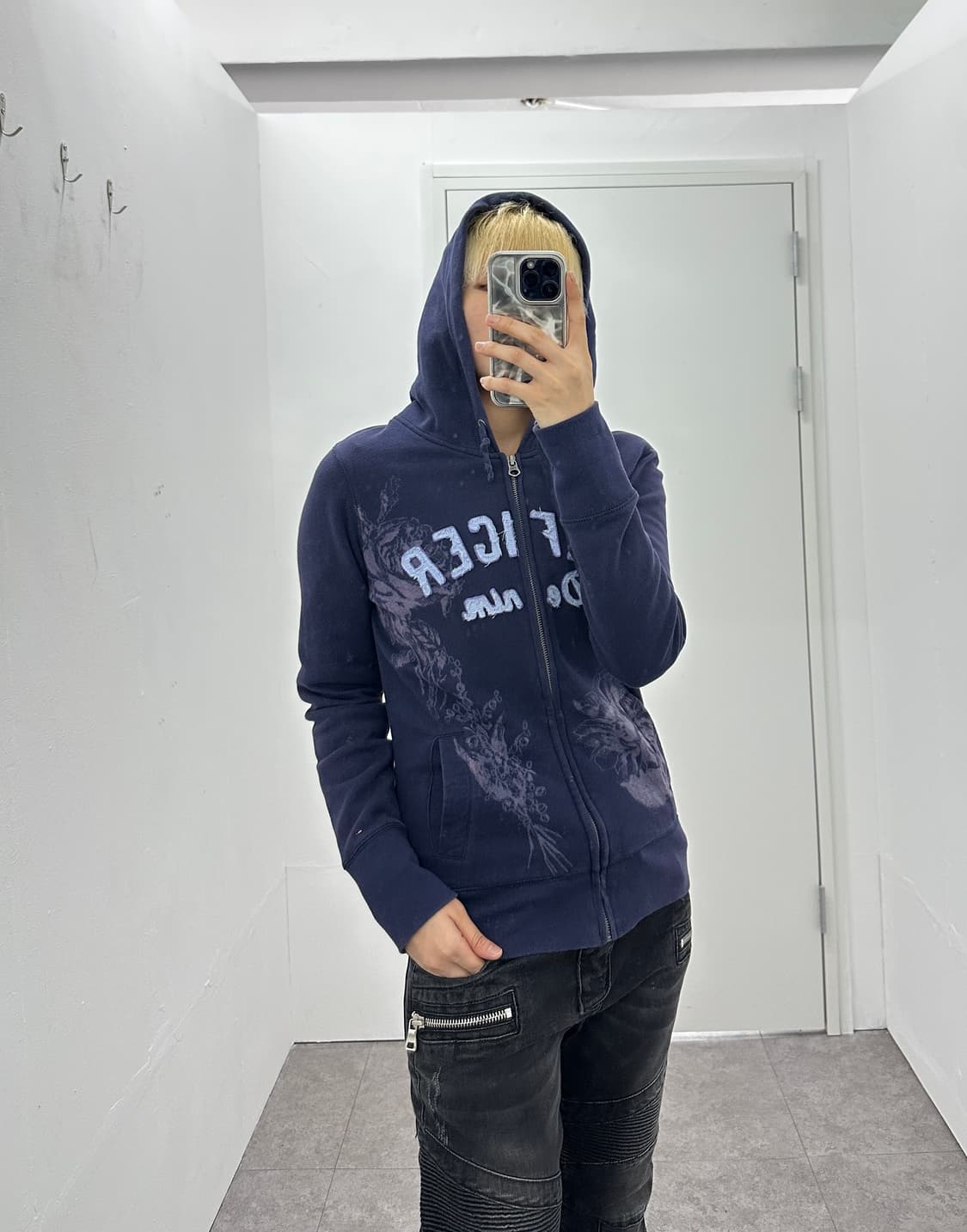 Tommy Hilfiger denim grunge purple hood 상품이미지1