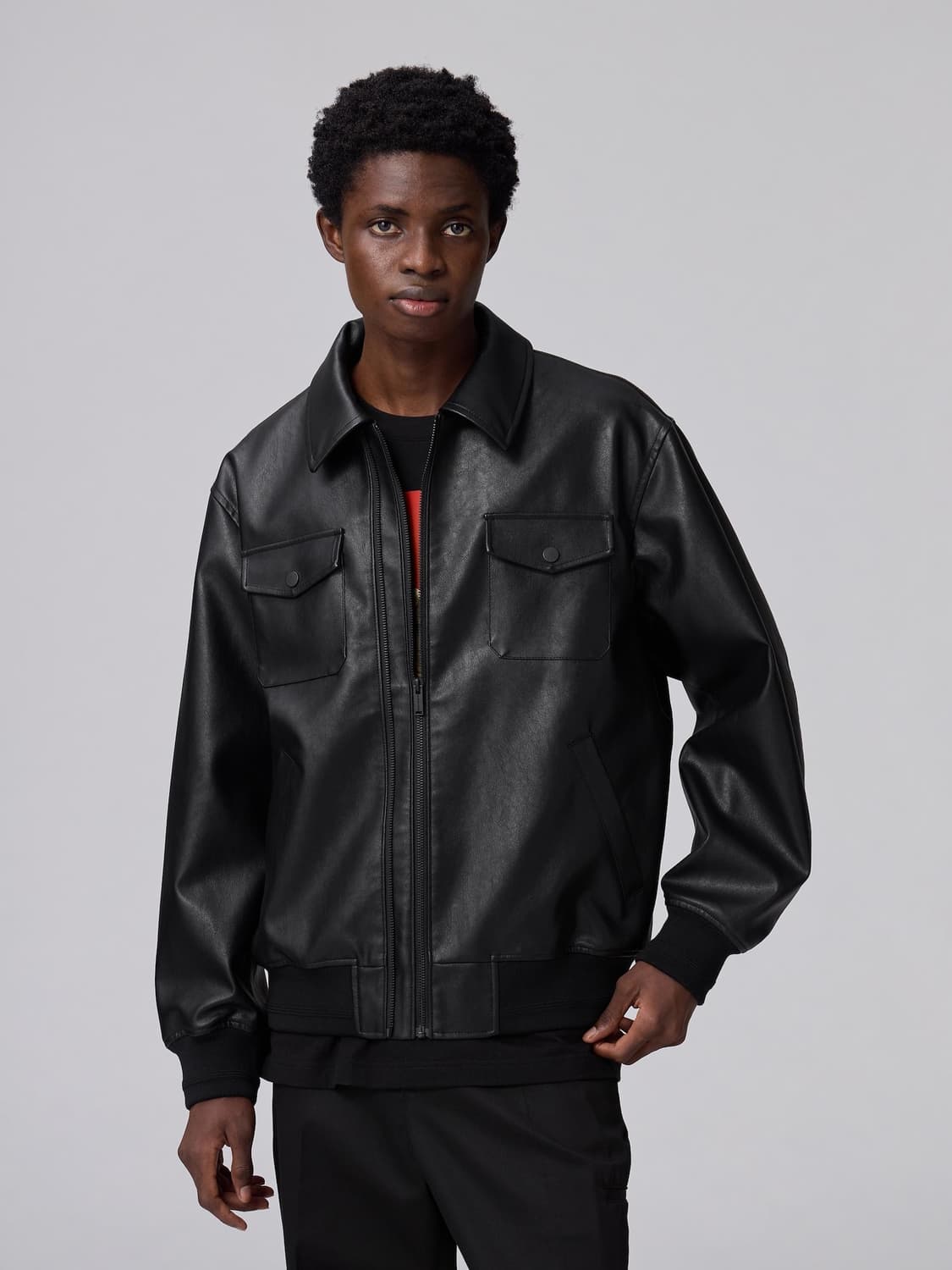 UNDERCOVER x GU silent noise 레더 자켓 상품이미지2