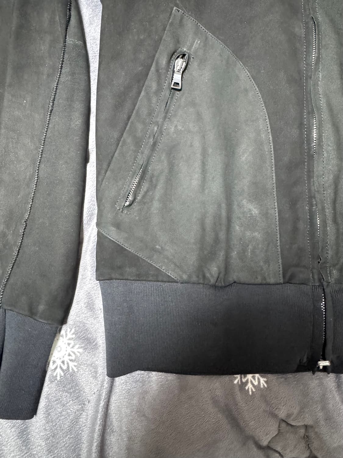 트랜짓/ 램스킨 블랙 봄버 자켓/95-100 상품이미지5