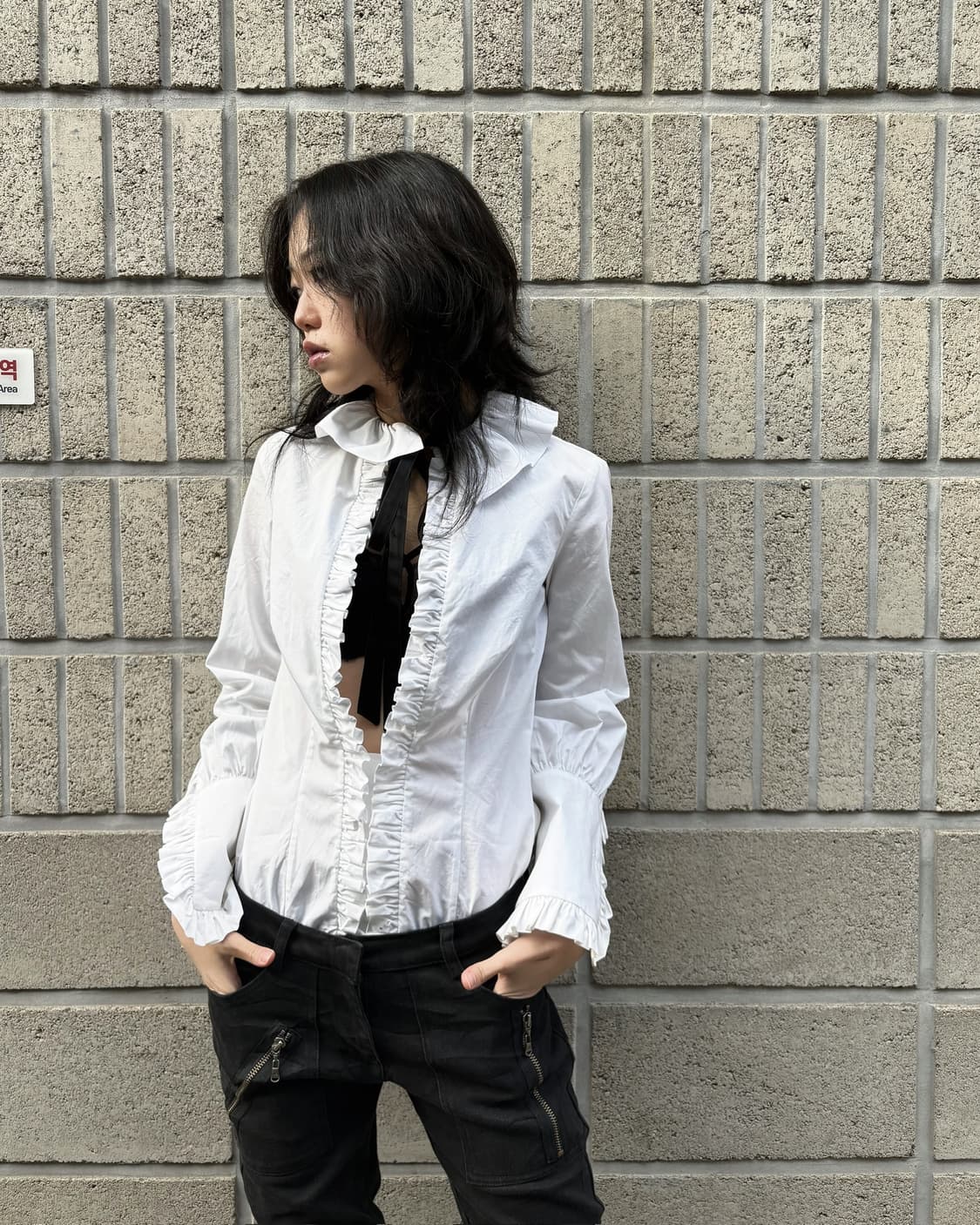 디스퀘어드 프릴 셔츠 오픈 바디수트 상품이미지8