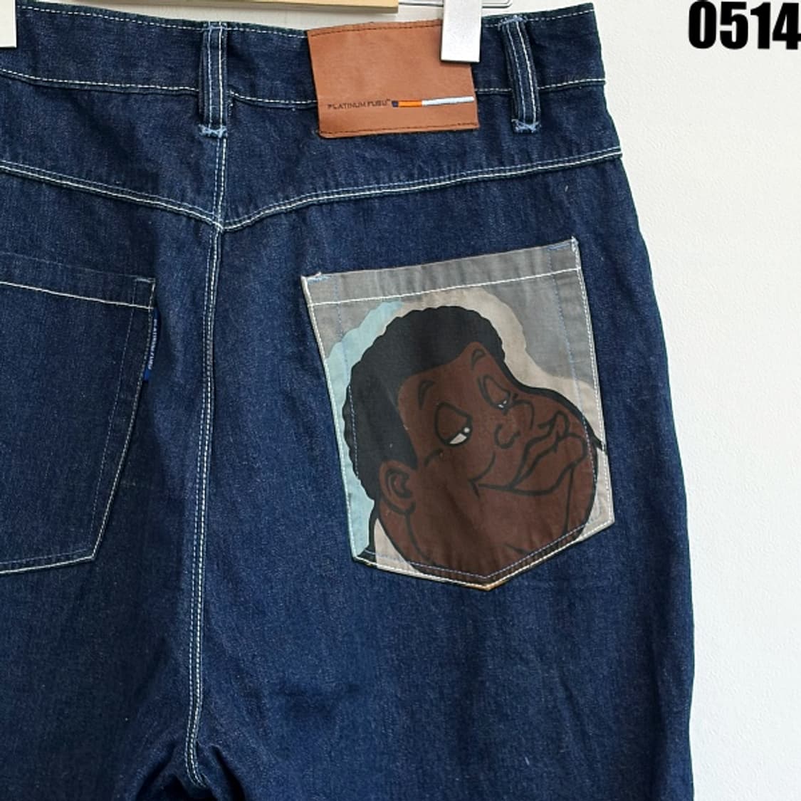 FUBU 플래티넘 와이드핏 팻알버트 자수 데님 팬츠 W34L32 0514 상품이미지9