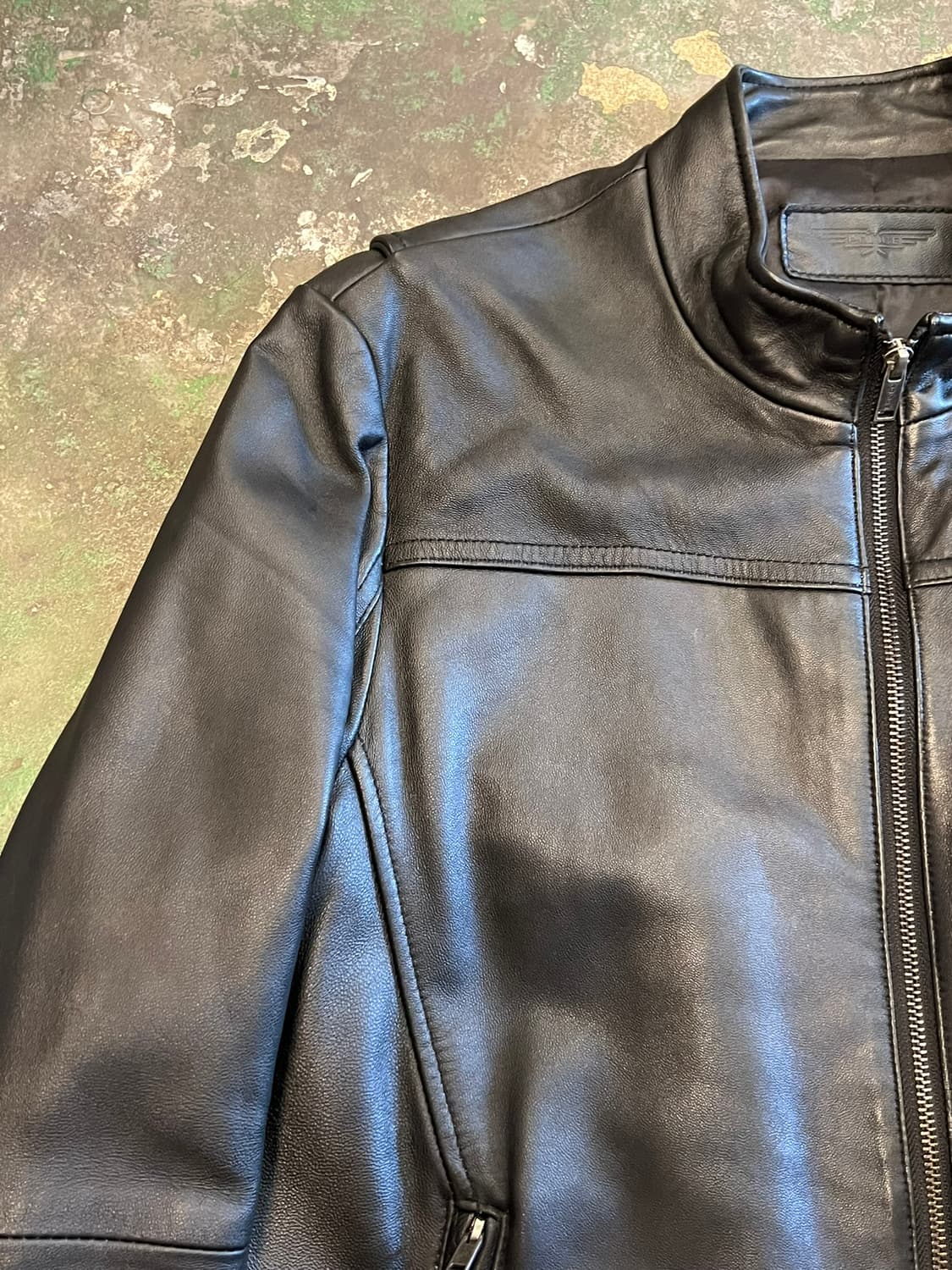 [M] 폴리스 POLICE 양가죽 싱글 라이더 자켓 블랙 레더 자켓 상품이미지3