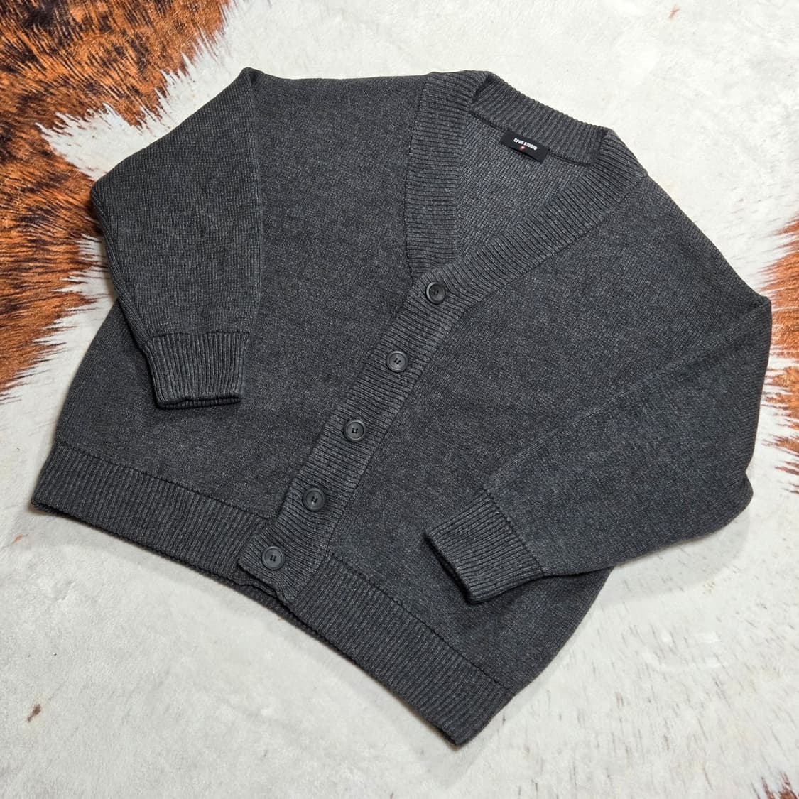 꼼파뇨 챠콜 오버핏 가디건 상품이미지1