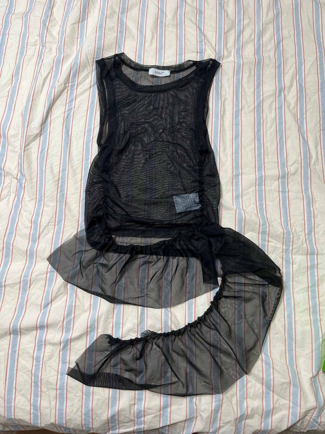 LCDC mesh frill sleeveless top black 상품이미지2