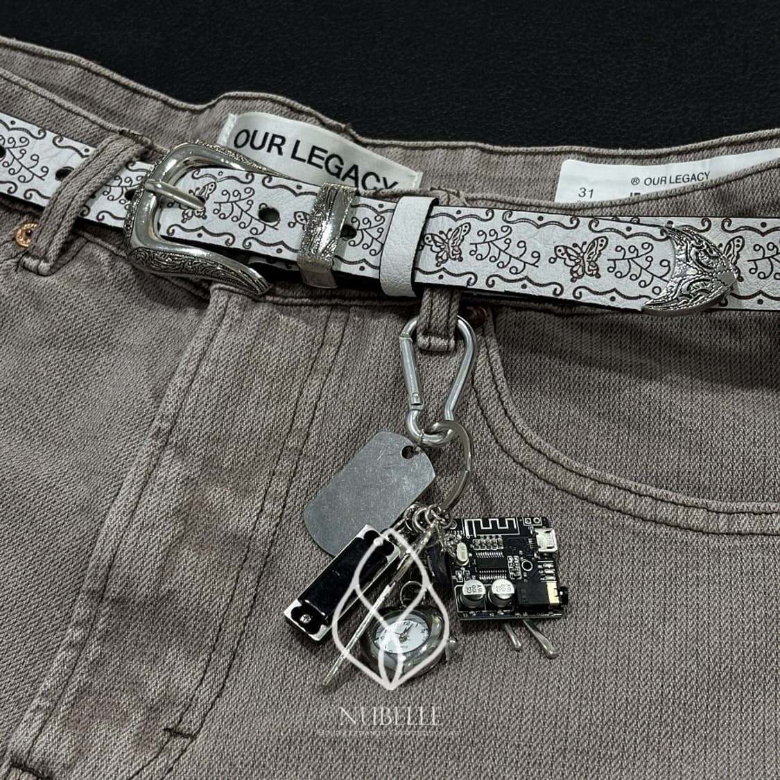 🌗 Ethnic embossed belt / 에스닉 음각 가죽 벨트 상품이미지3