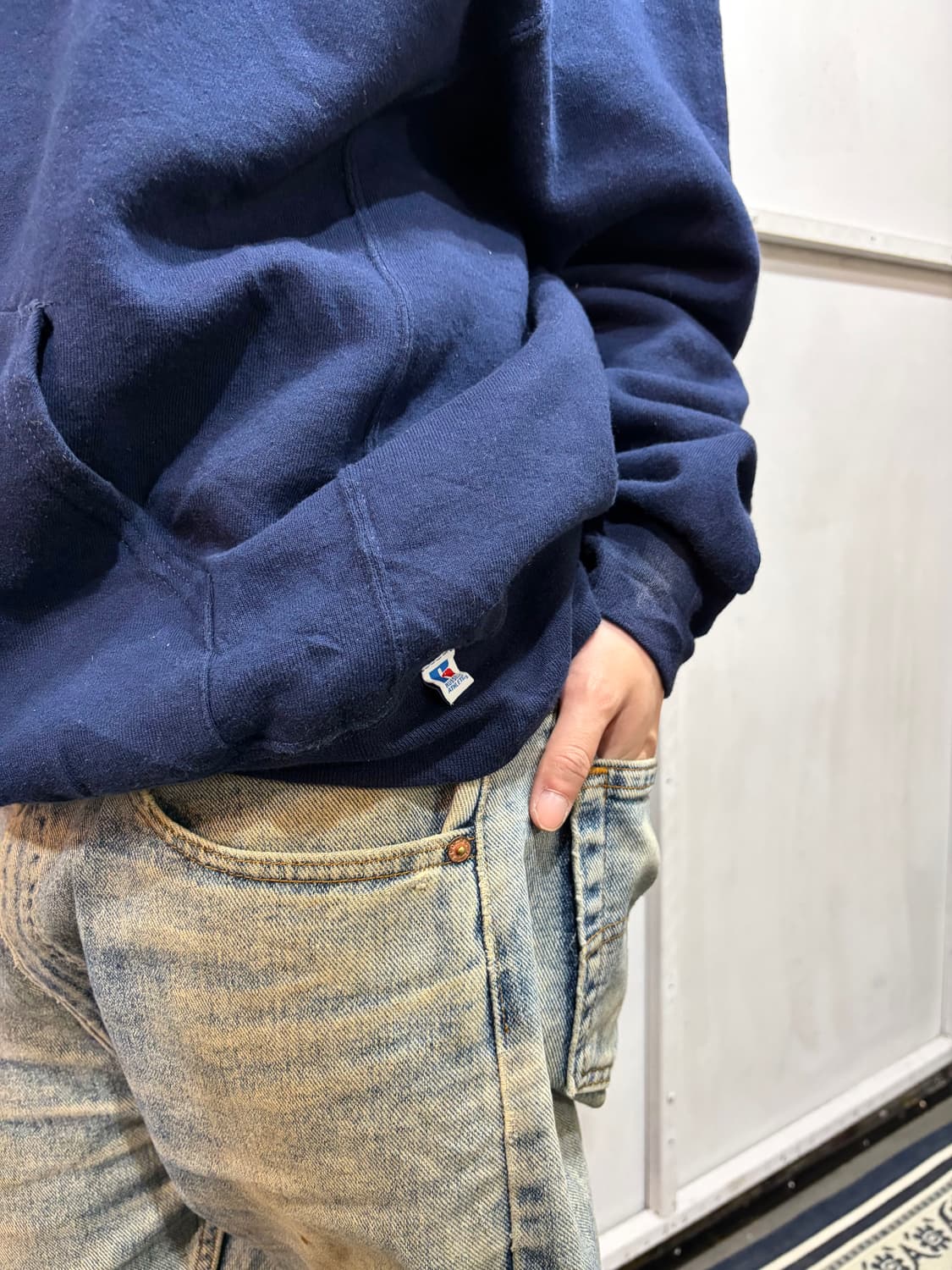 90s UCLA navy U.S.A hoodie 상품이미지2