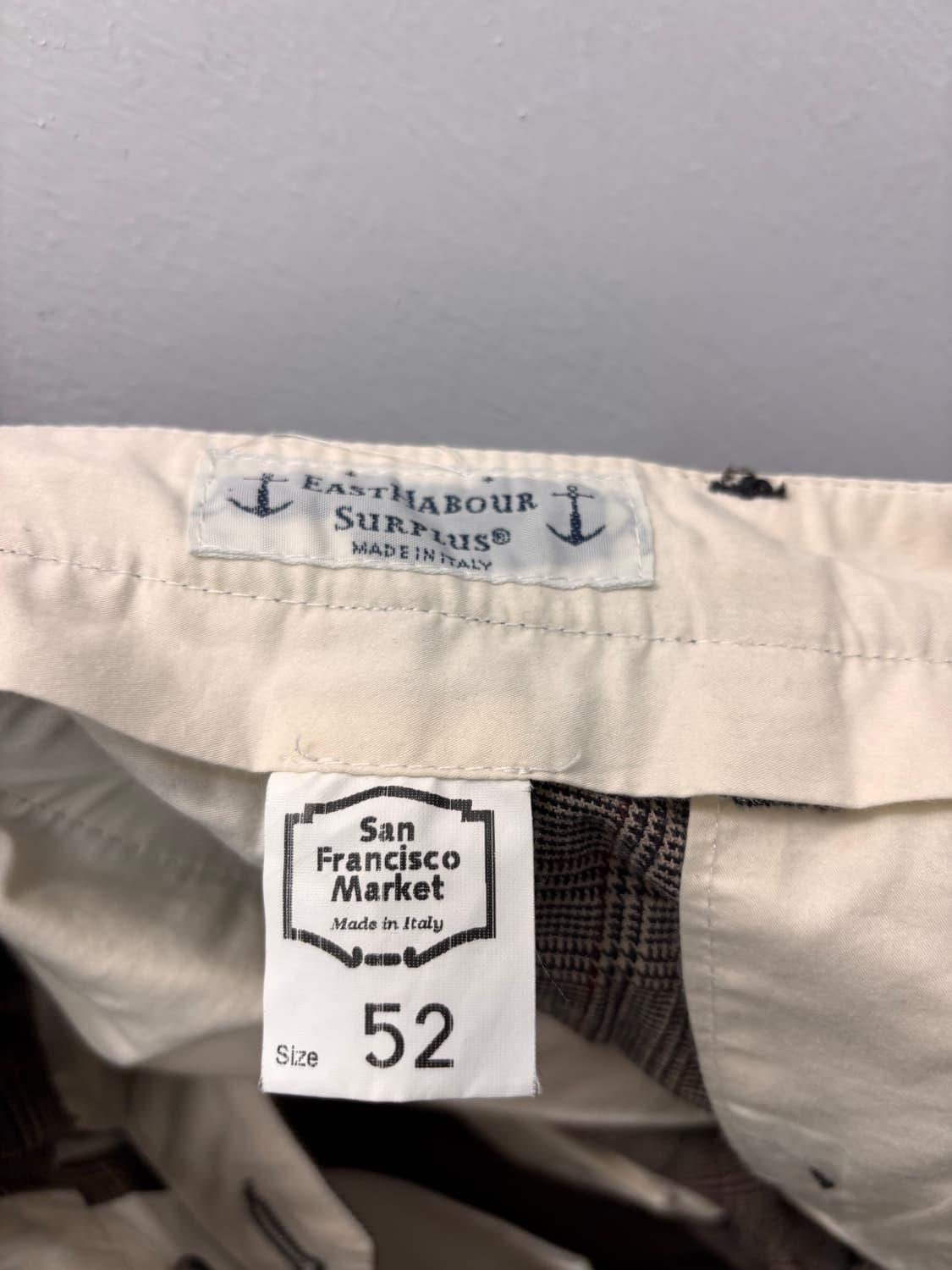 이스트하버 서플러스 글렌 체크 테일러드 팬츠 브라운 상품이미지6