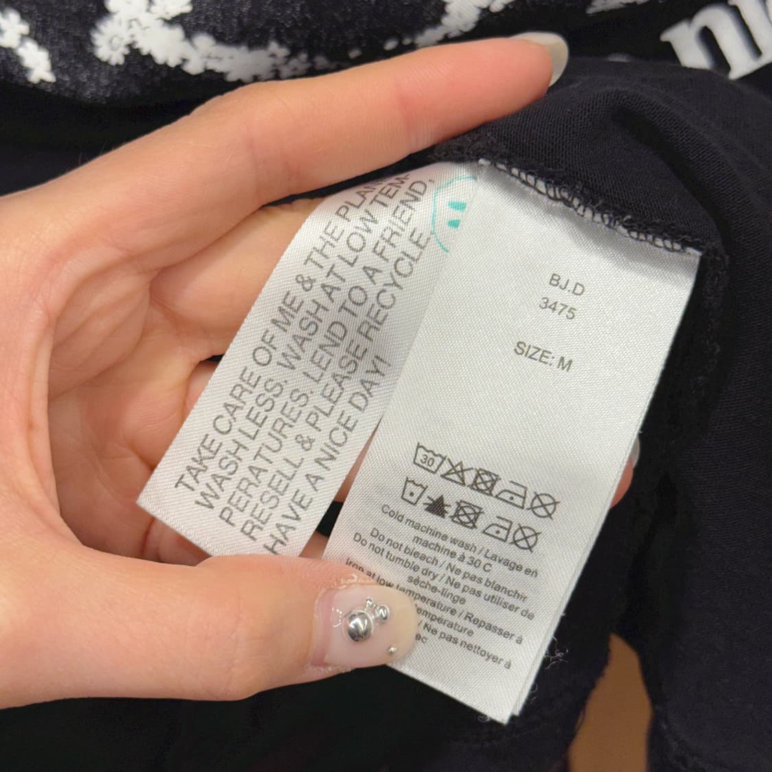 가니 스마일 그래픽 반팔 티셔츠 프린팅 레터링 디테일 블랙 상품이미지8