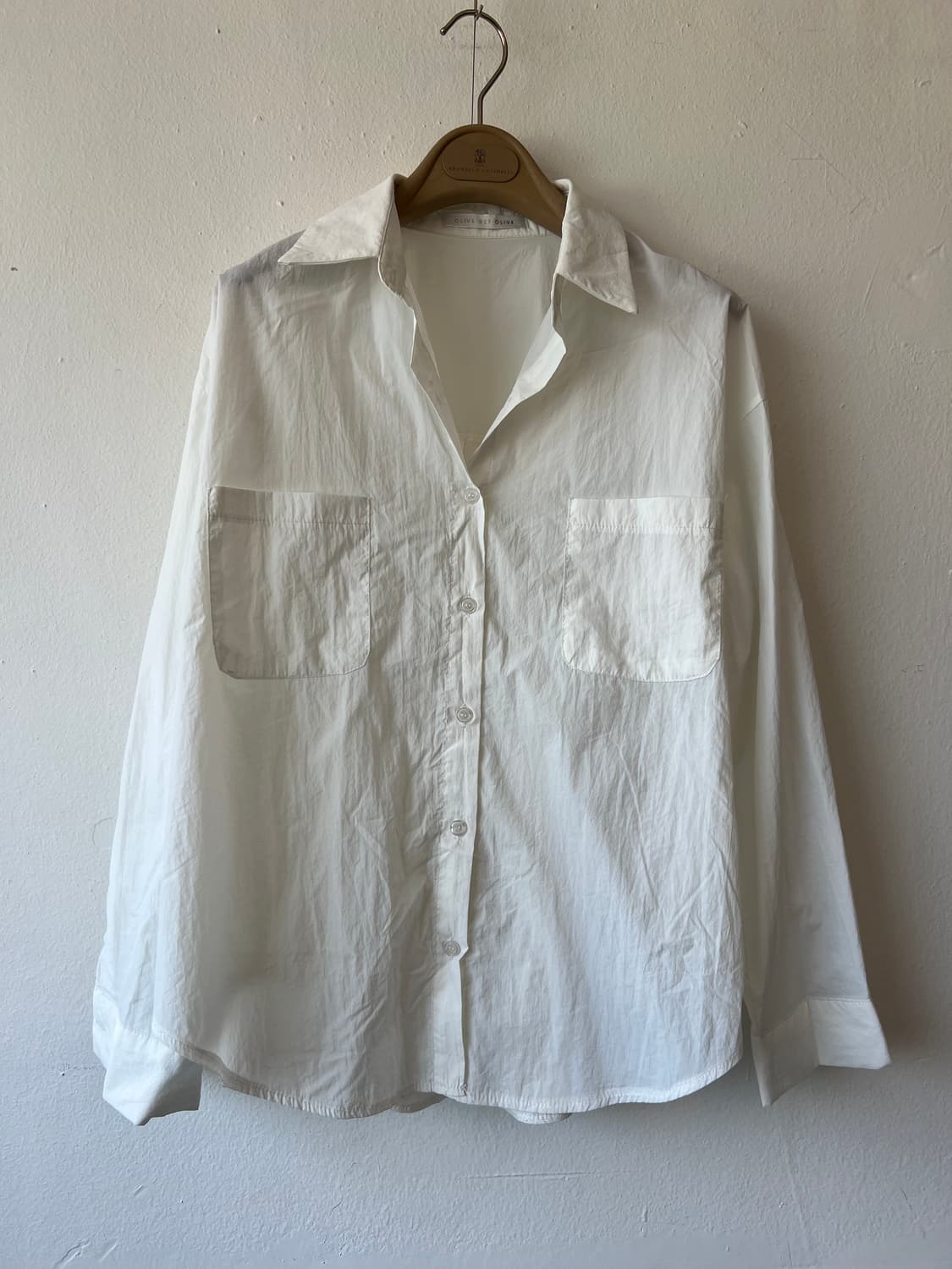 올리브데올리브 여성 아이보리 루즈핏셔츠자켓 카라셔츠 상품이미지2