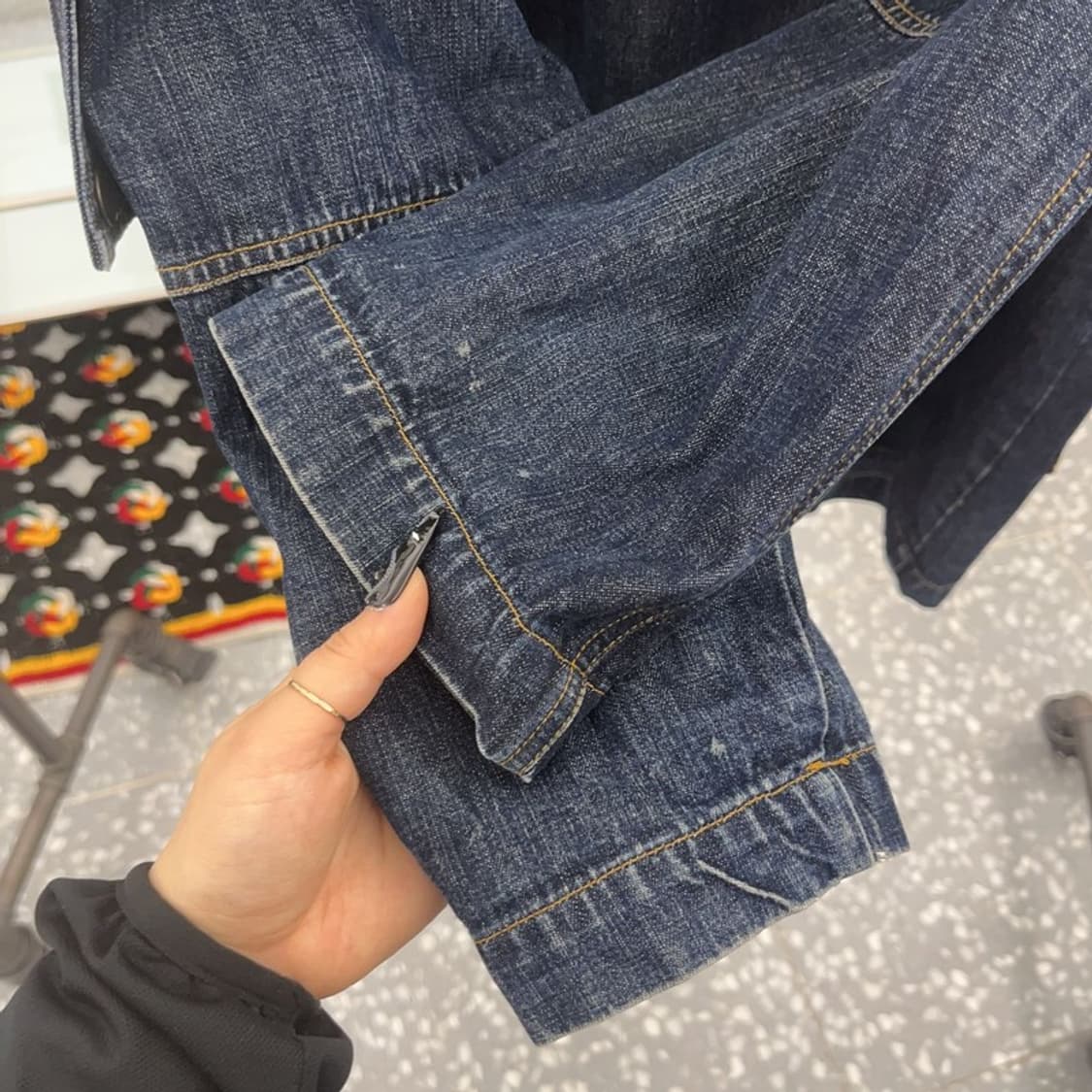 챔피언 올드스쿨 캐주얼 빈티지 미디 데님 자켓 100 C08500 상품이미지7