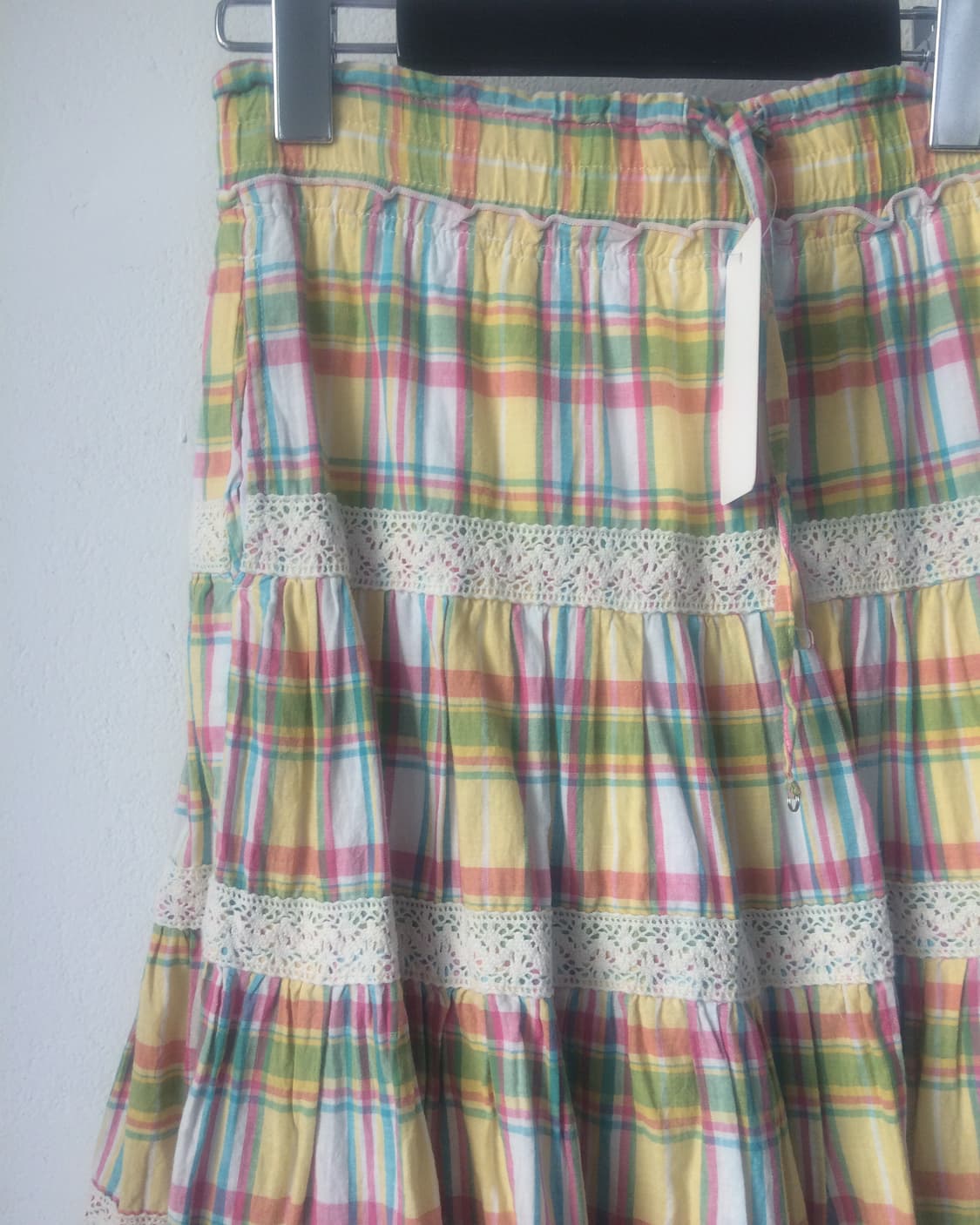 Crochet layer check pattern skirt 상품이미지4