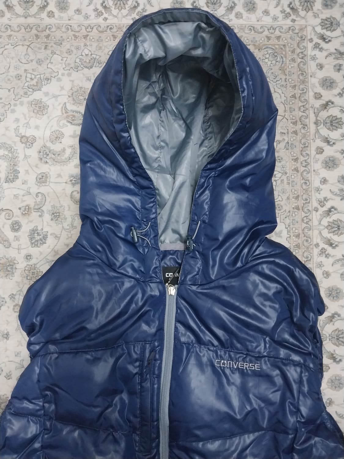 컨버스 유광 후드 패딩 조끼 95 상품이미지2