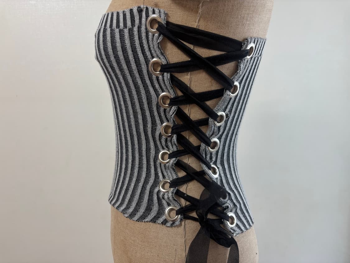 Y2k 니트 코르셋 탑  상품이미지1